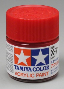 TAMIYA 壓克力系水性漆 23ml 亮光紅色 X-7
